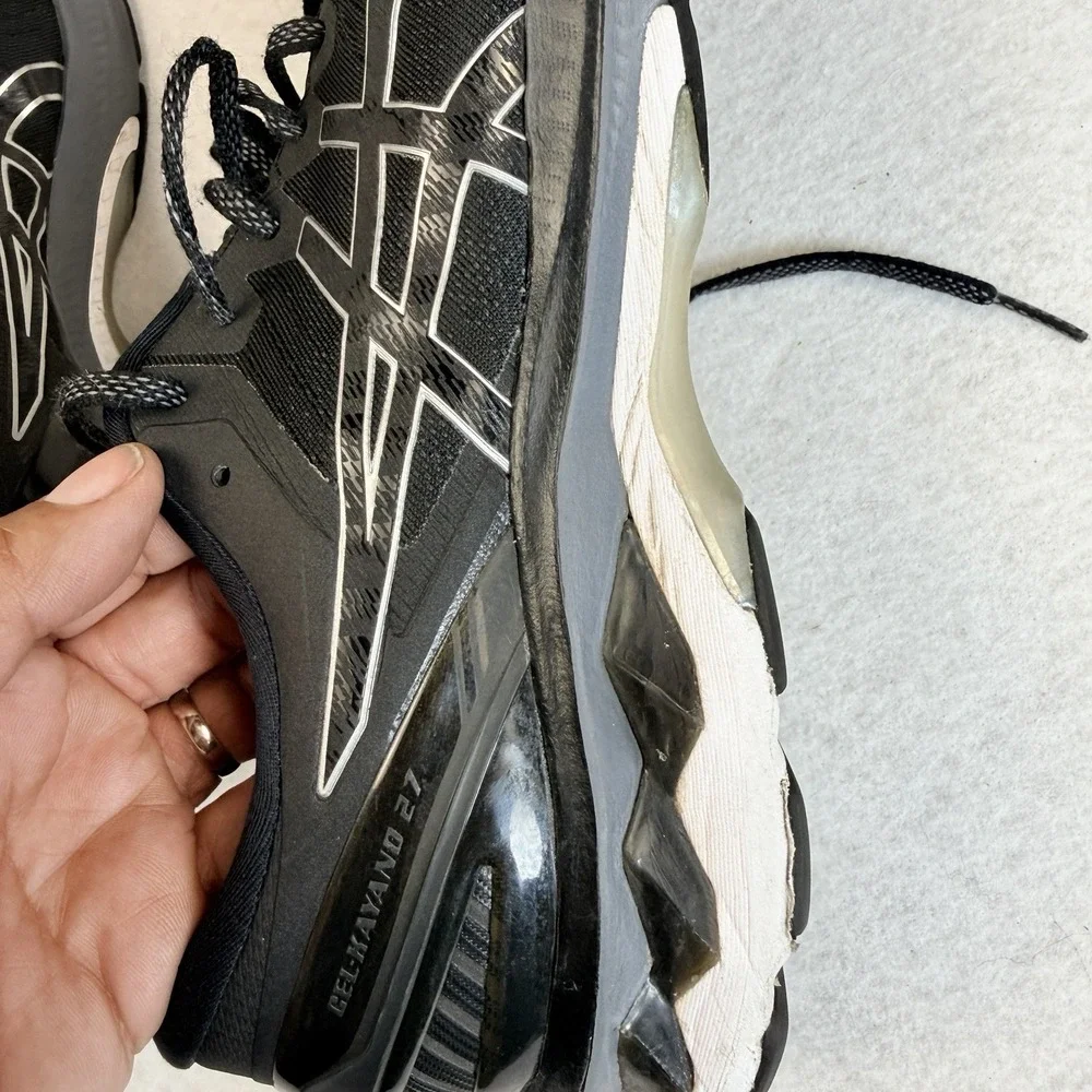 ASICS Gel Kayano 27 Men's Size 13 Black Running Shoes FlyteFoam